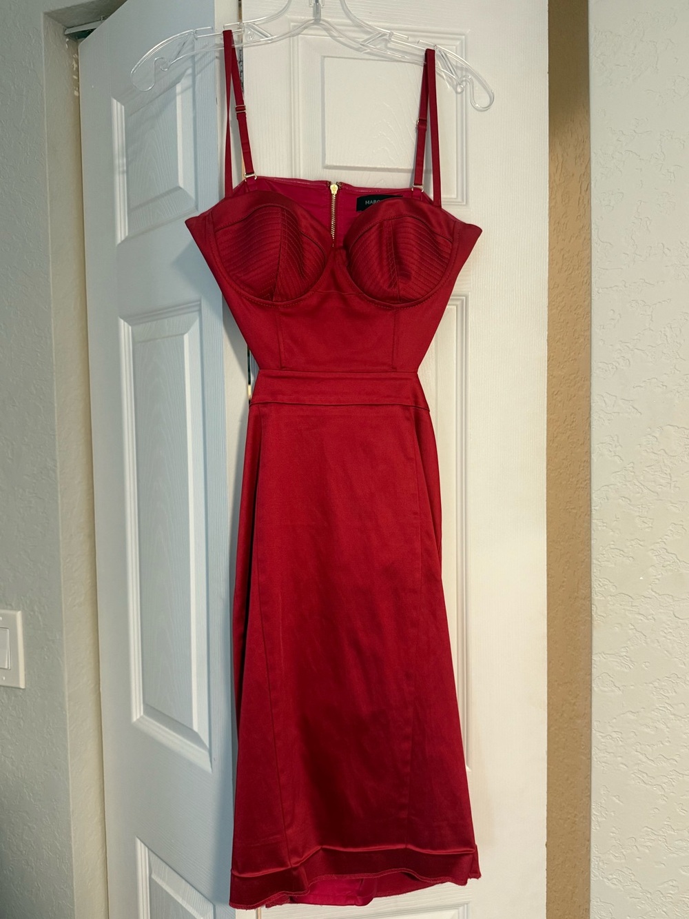 Marciano Pink Bustier Midi Dress